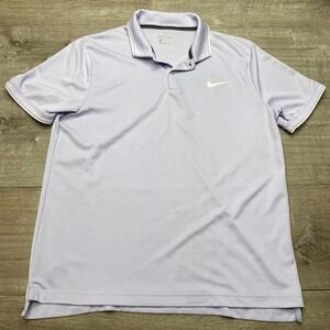 Nike Shirt Polo Court Dry-Fit Mens Large Purple Polyester 939137 Tennis Sport‎